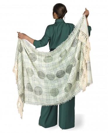 Палантин Унисекс HW.FR240-LIANES/BLANCHE